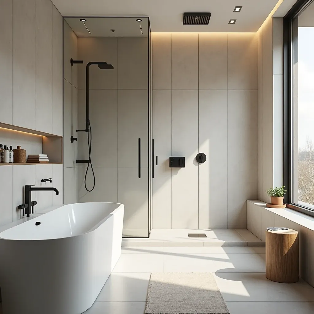 Professioneller Installateur bei fachgerechter Montage im Duschbereich